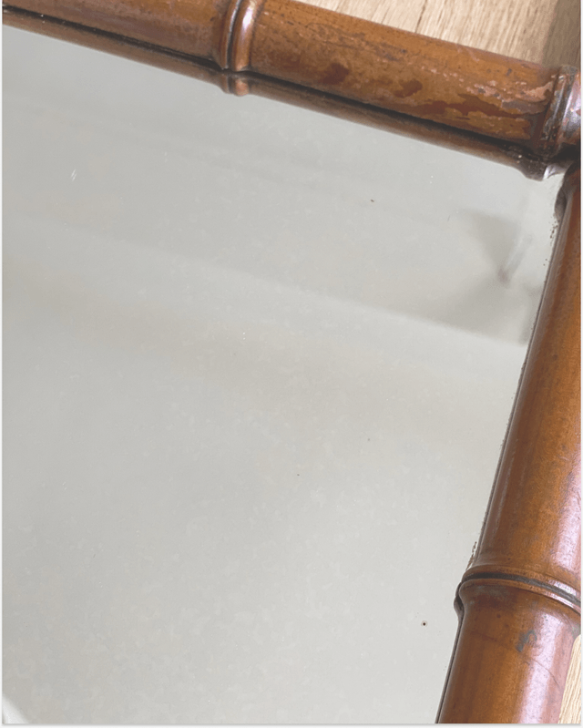 Miroir en bois type Bambou