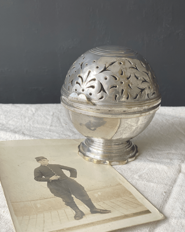 Boulle métal argenté