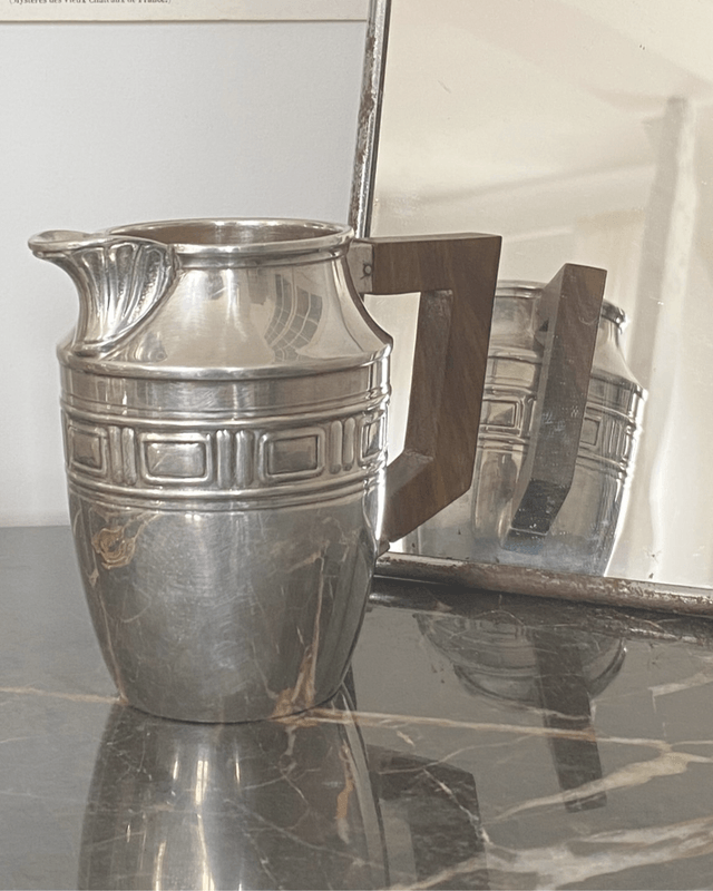 Petit Pot en métal argenté
