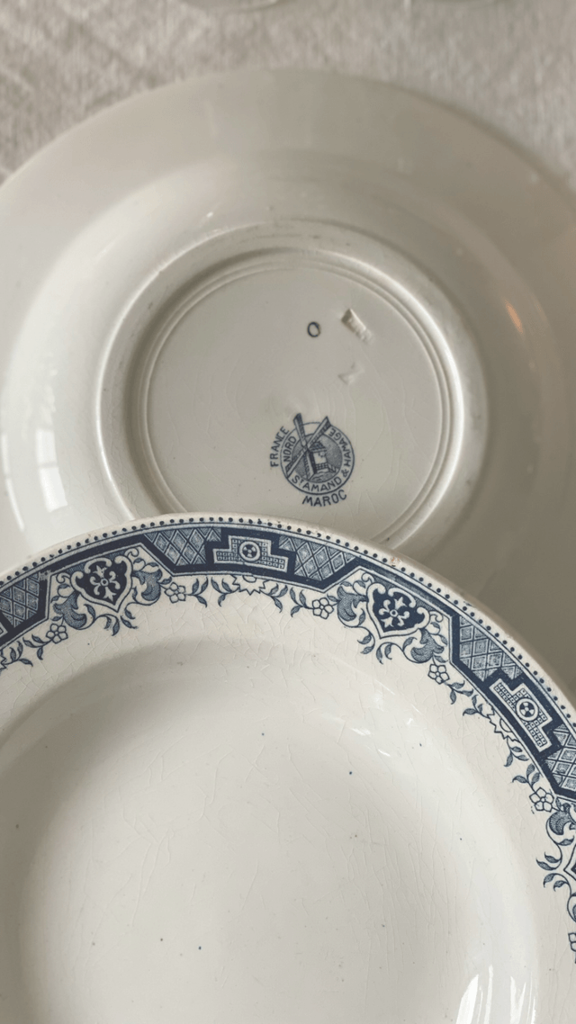Assiettes creuses St Amand et Hamage Maroc (x2)