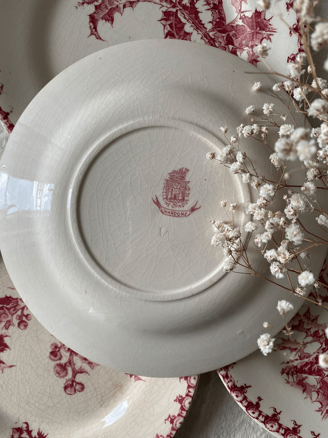 Assiettes Gien Chardons (x4)