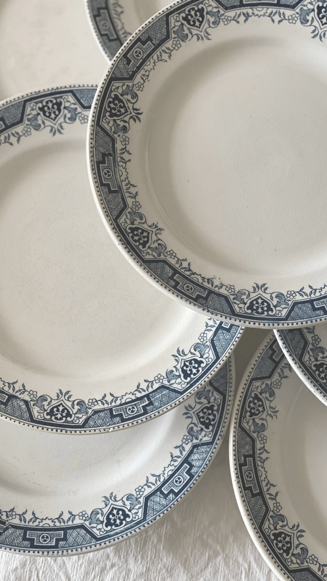 Assiettes plates Saint Amand et Hamage Maroc (x8)