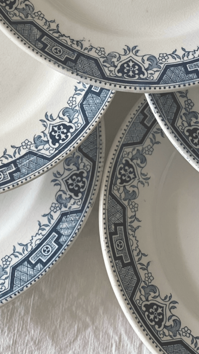 Assiettes plates Saint Amand et Hamage Maroc (x8)