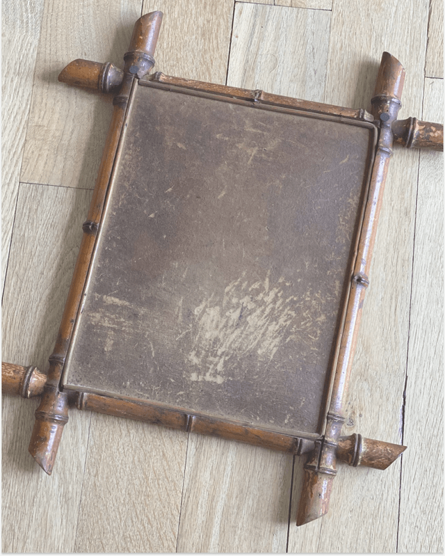 Miroir en bois type Bambou