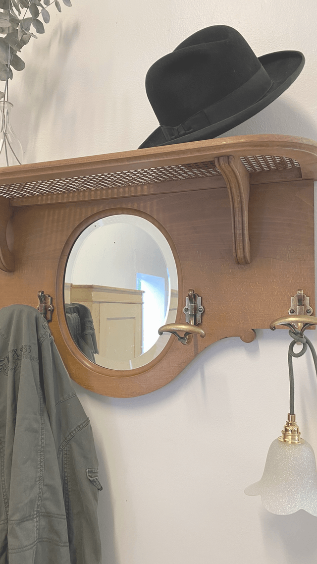 Patère Etagère Miroir 3 en1 