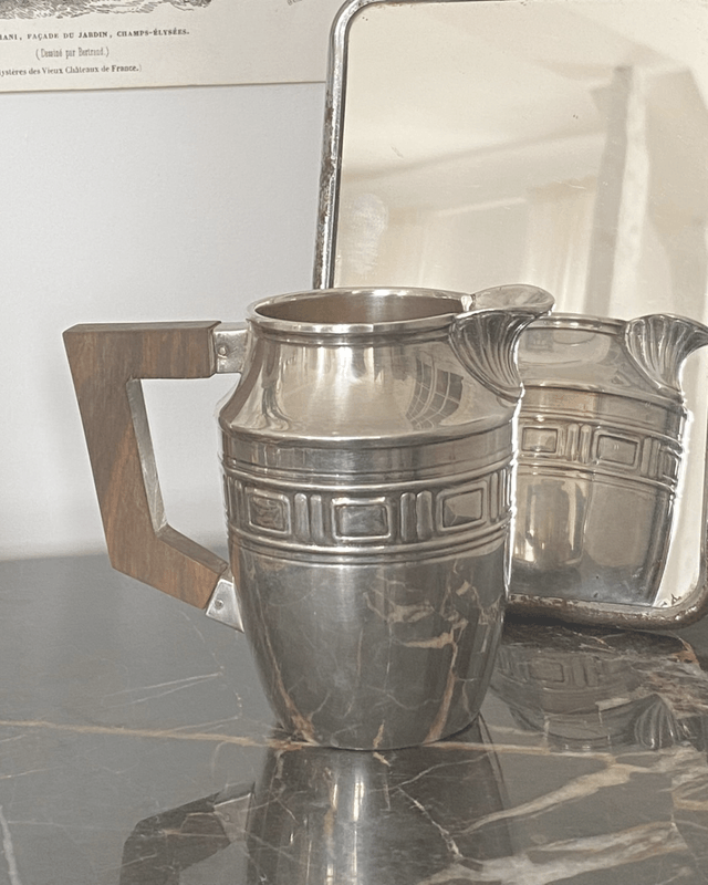 Petit Pot en métal argenté