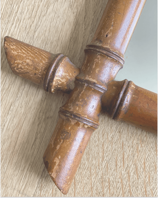 Miroir en bois type Bambou