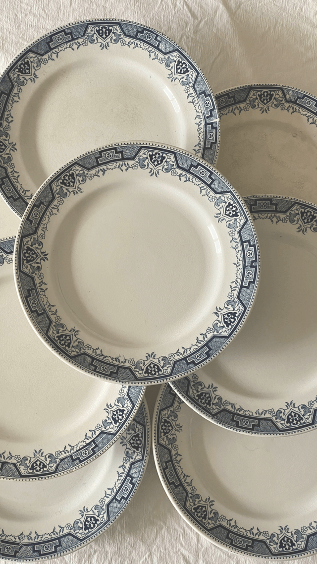 Assiettes plates Saint Amand et Hamage Maroc (x8)