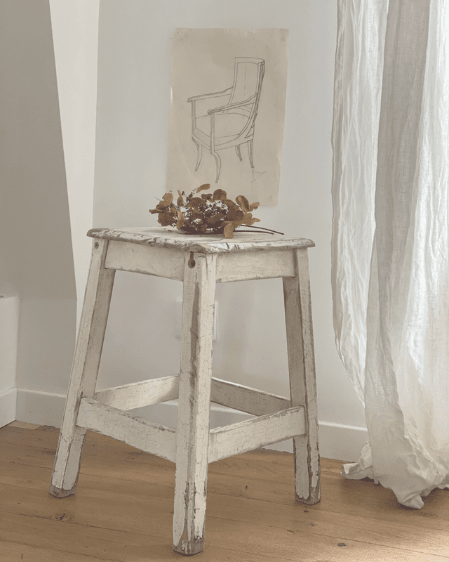 Tabouret patiné