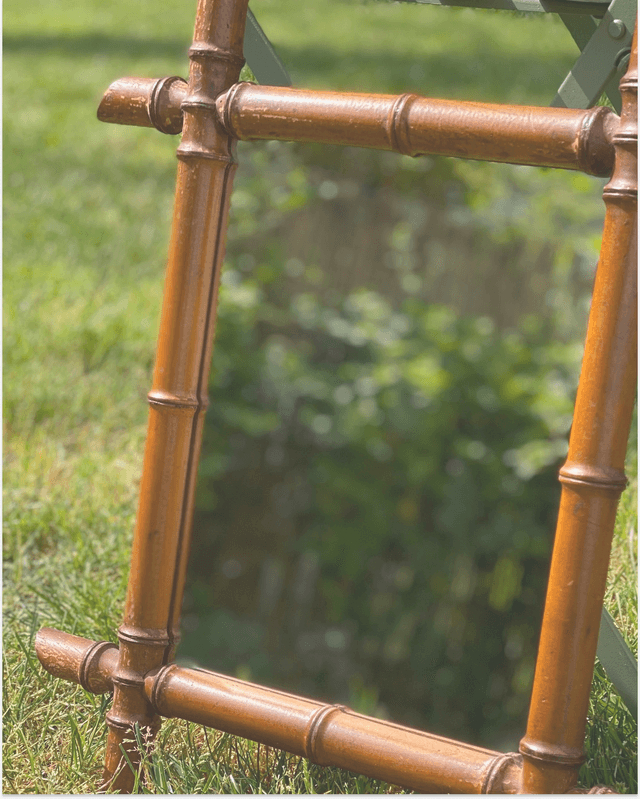 Miroir en bois type Bambou