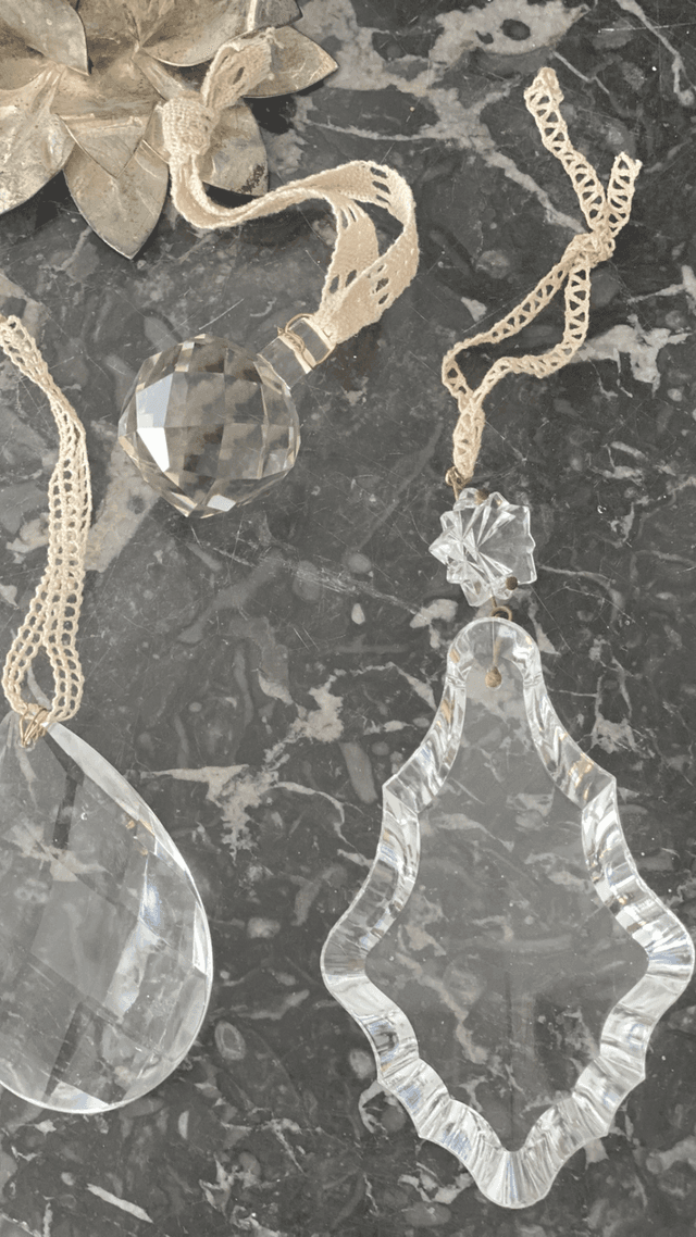 Pampilles verre et cristal (lot de 3)